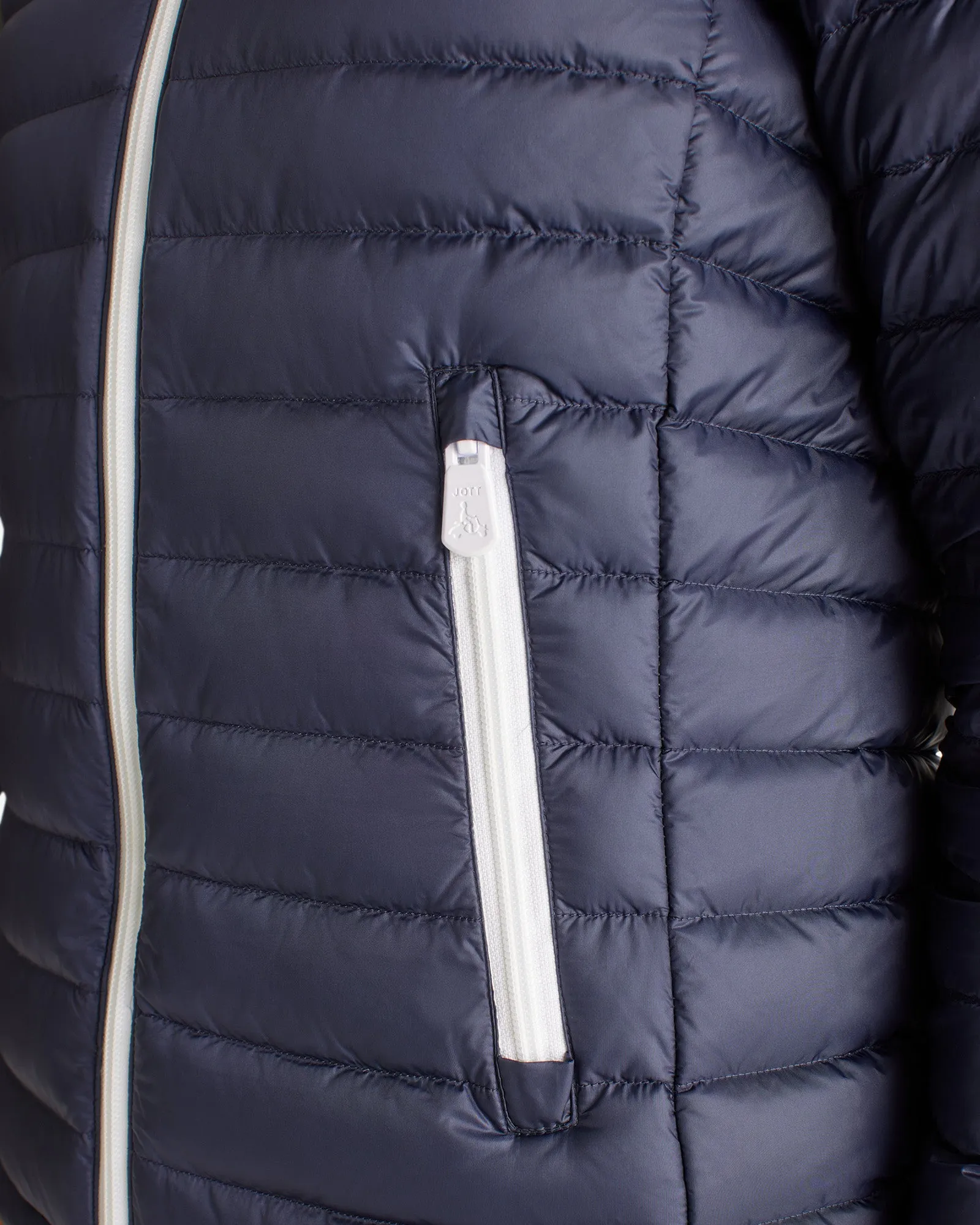 Reversible Down Jacket White/Navy Blue Vienne