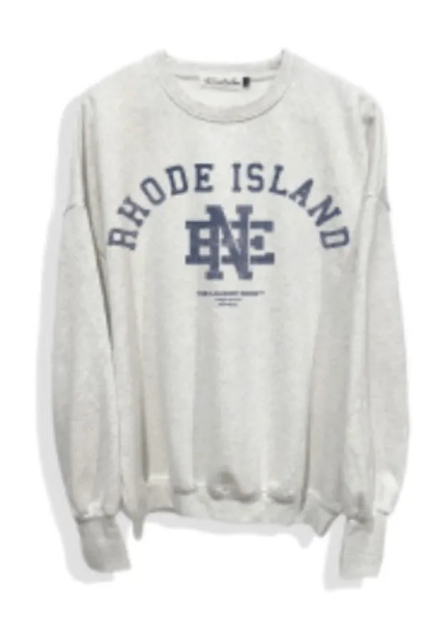 Rhode Island Monogram Jump Jumper | Pebble Heather