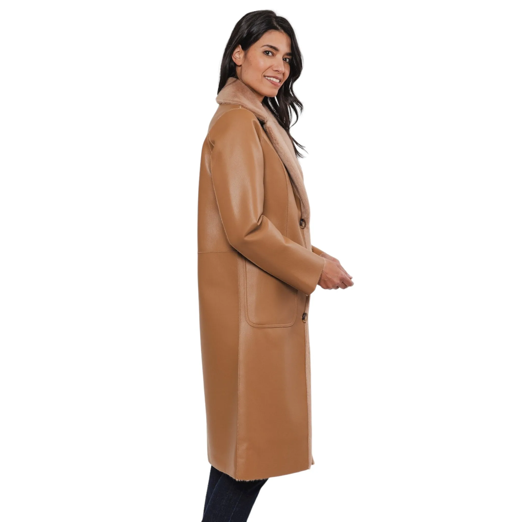 Rino & Pelle Jula Reversible Long Coat Twig