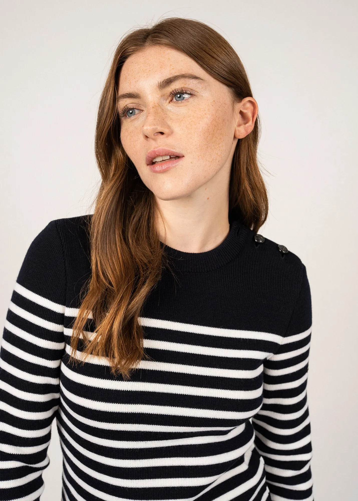 Rochefort striped sailor jumper - in wool (NAVY/ECUME)