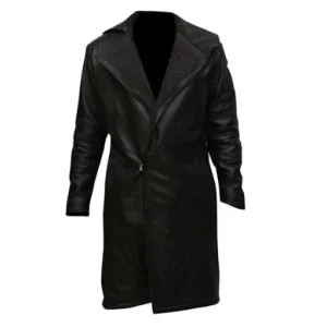 RW Authentic SheepSkin Blade Runner 2014 Black Leather Long Coat