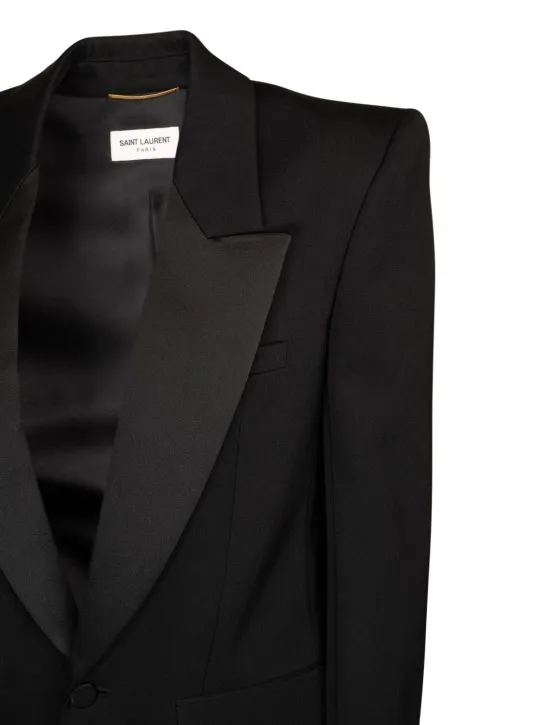 Saint Laurent   Wool gabardine tuxedo jacket 