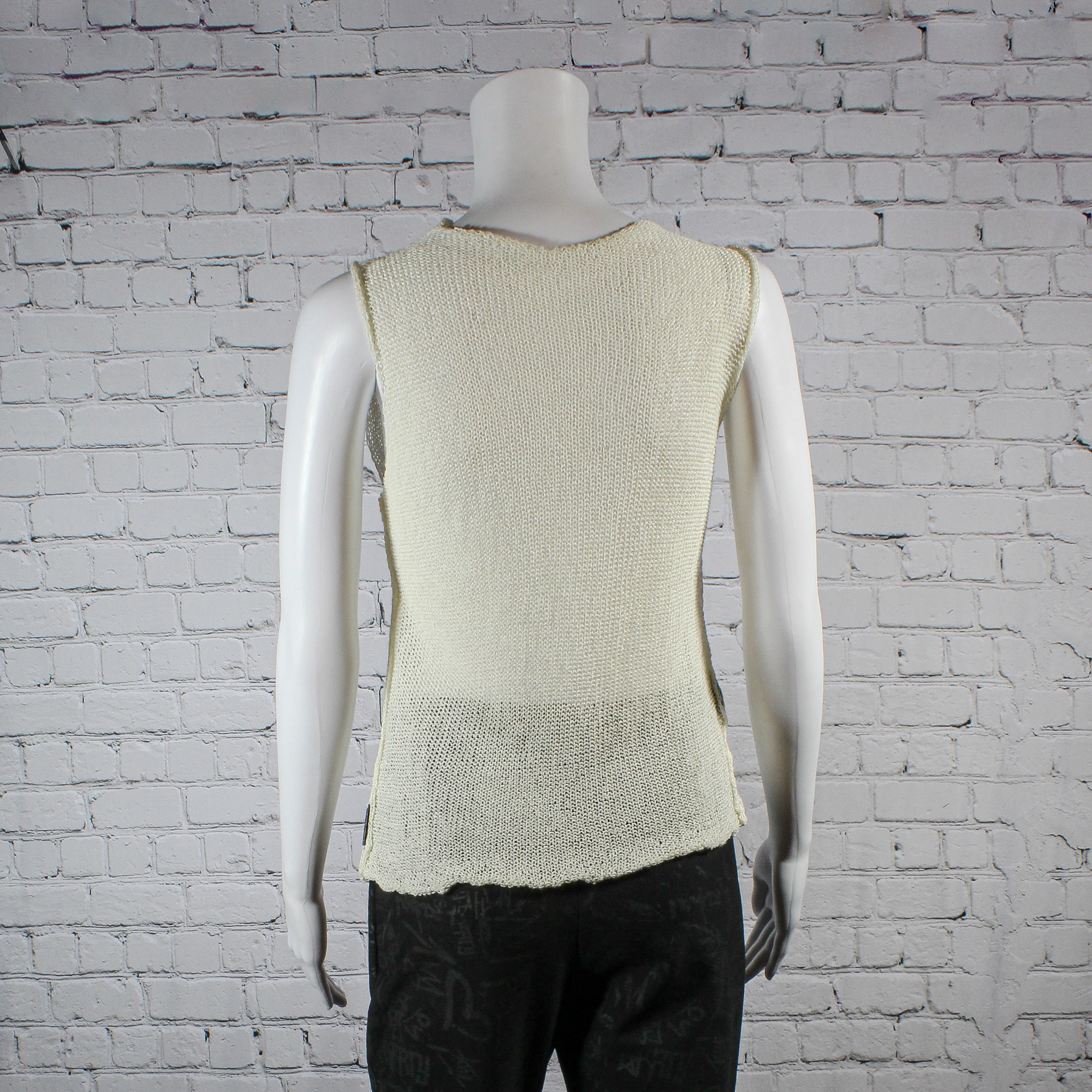 SALE! Slub Tank Top in Black or White Raffia by Paper Temples