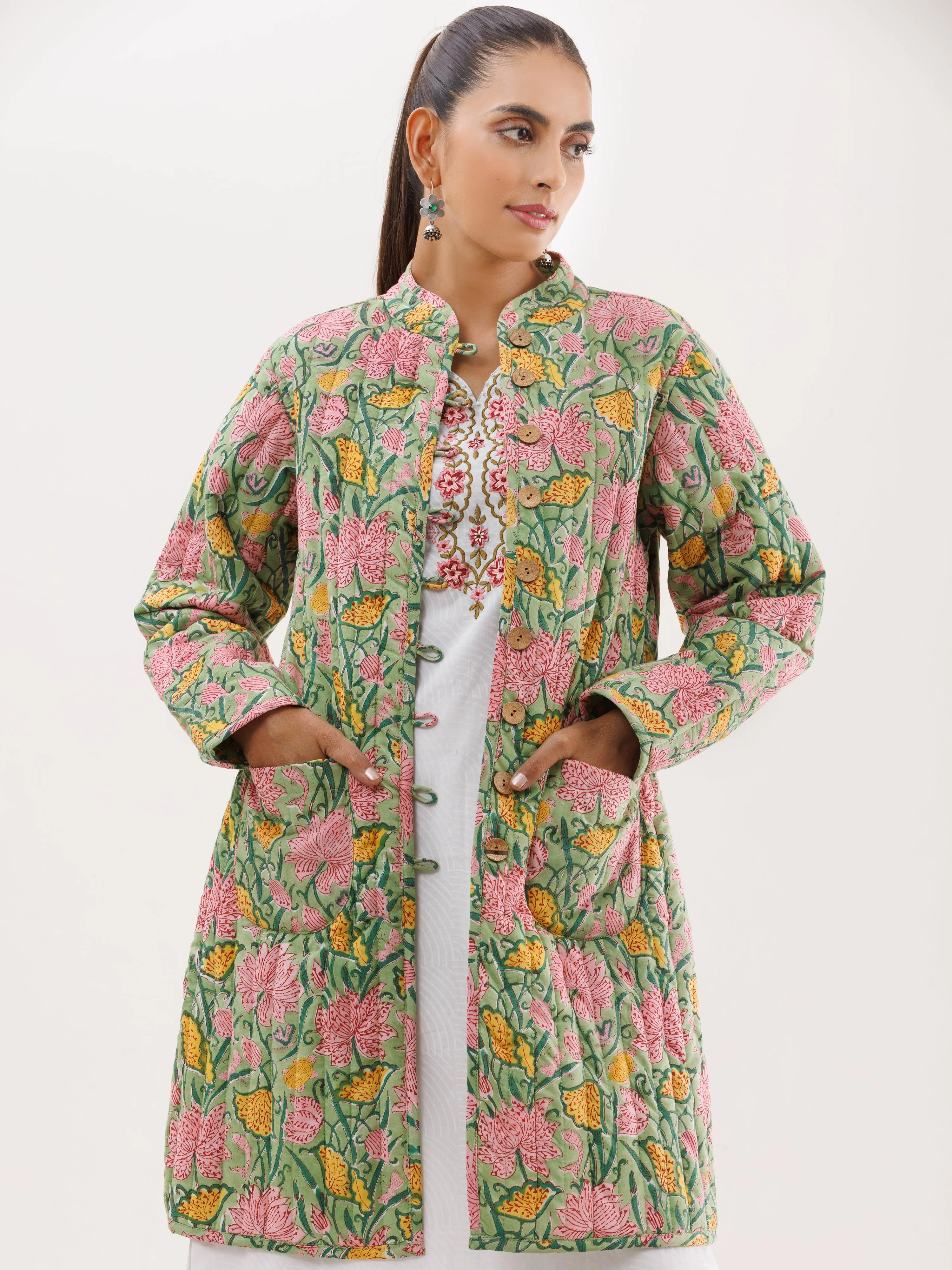 Shishir Juhi Quilted Reversible Jacket