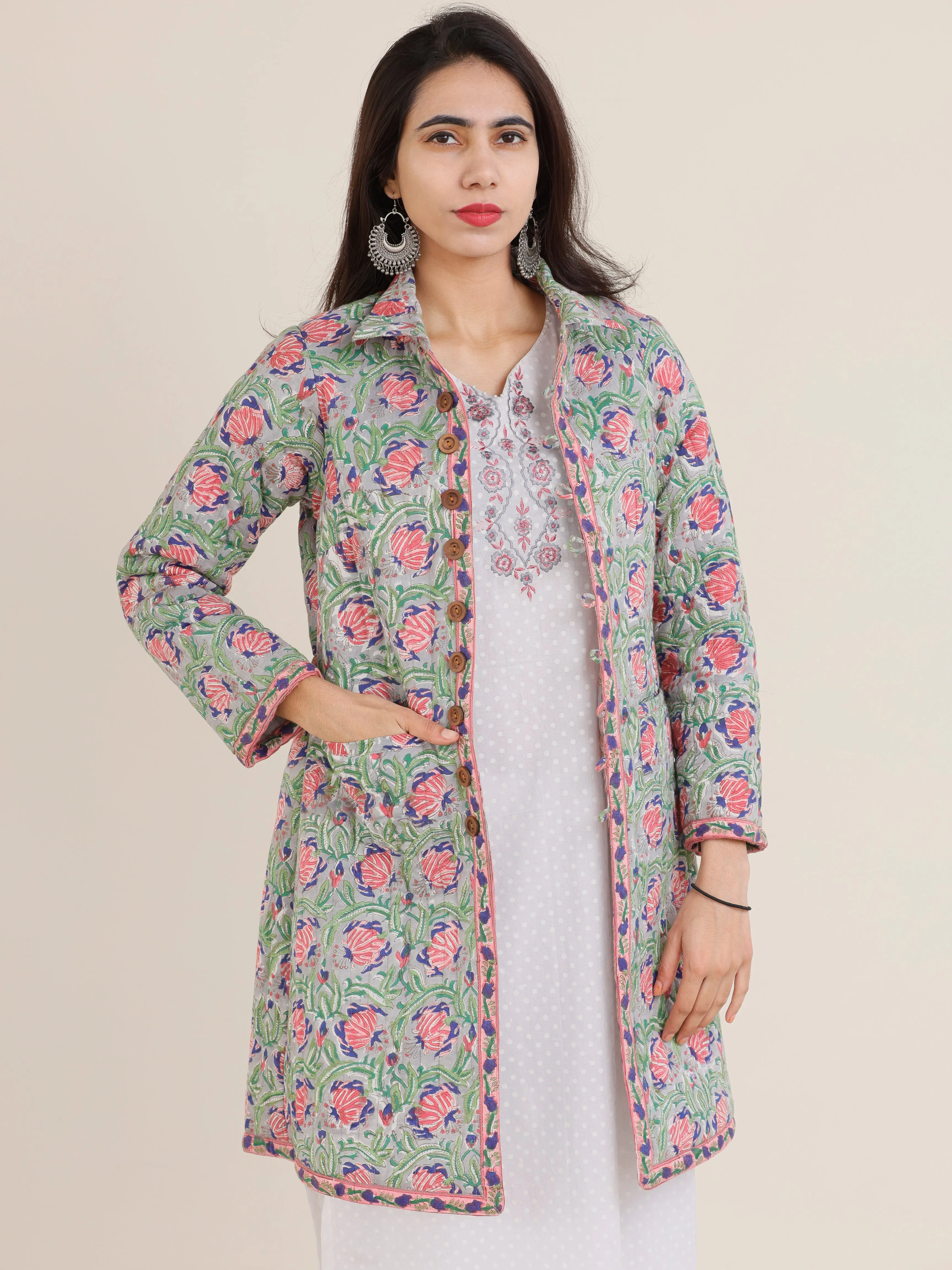 Shishir Kavya Quilted Reversible Jacket