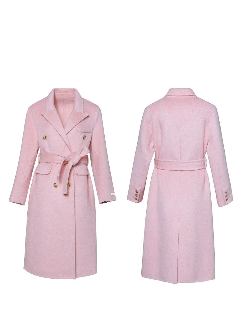 Slim Fit Double Face Wool Blend Coat