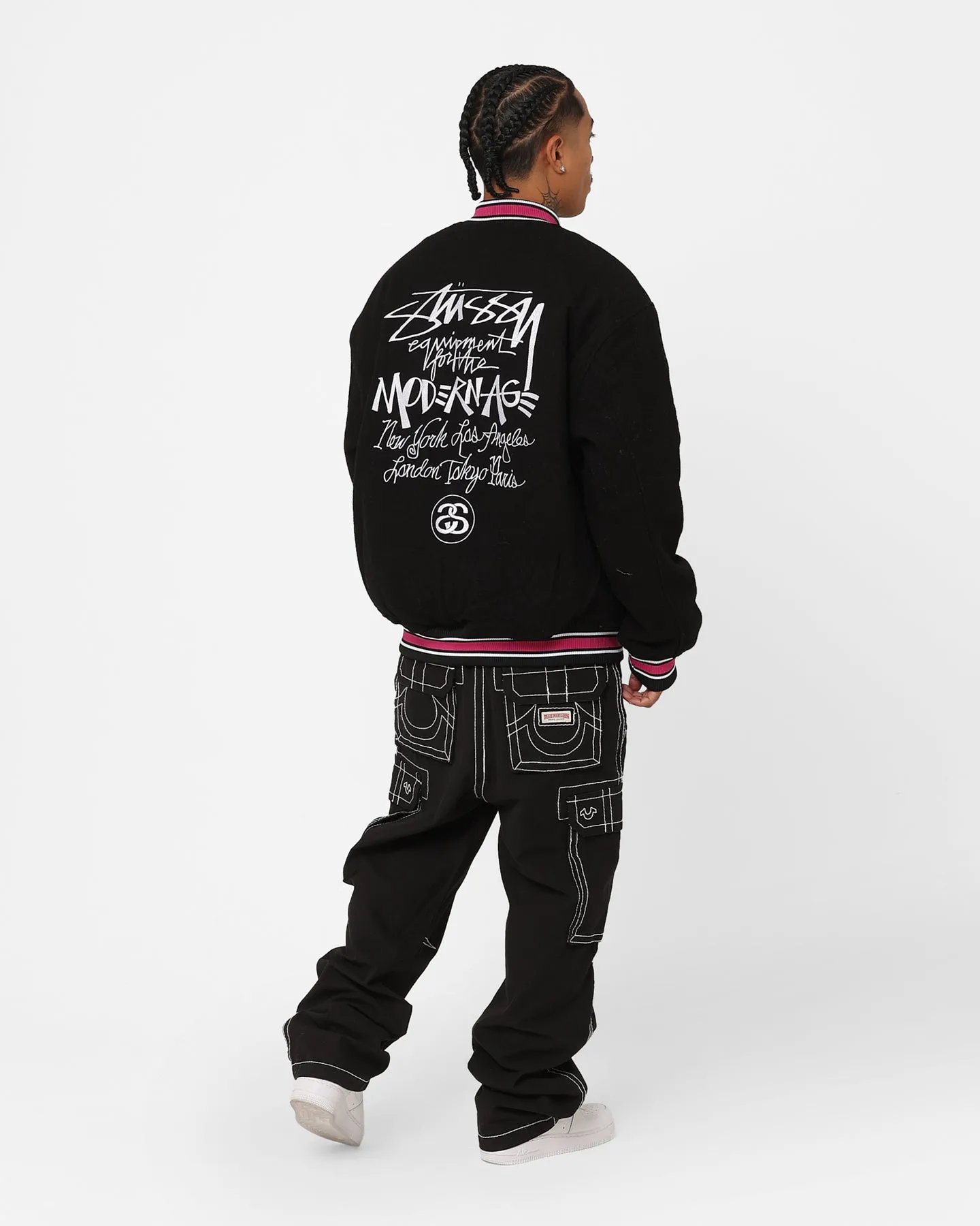 Stussy Varsity Jacket Black