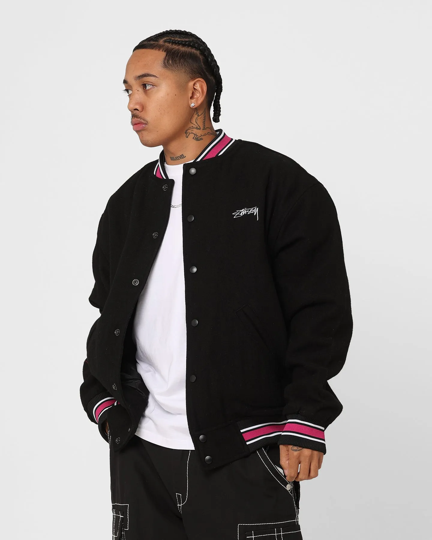 Stussy Varsity Jacket Black