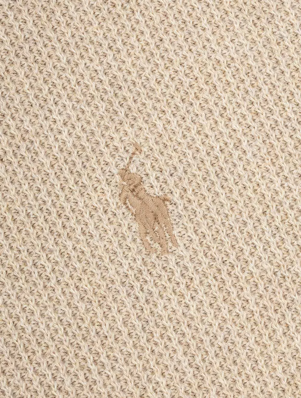 Textured Crewneck Jumper Khaki Tan