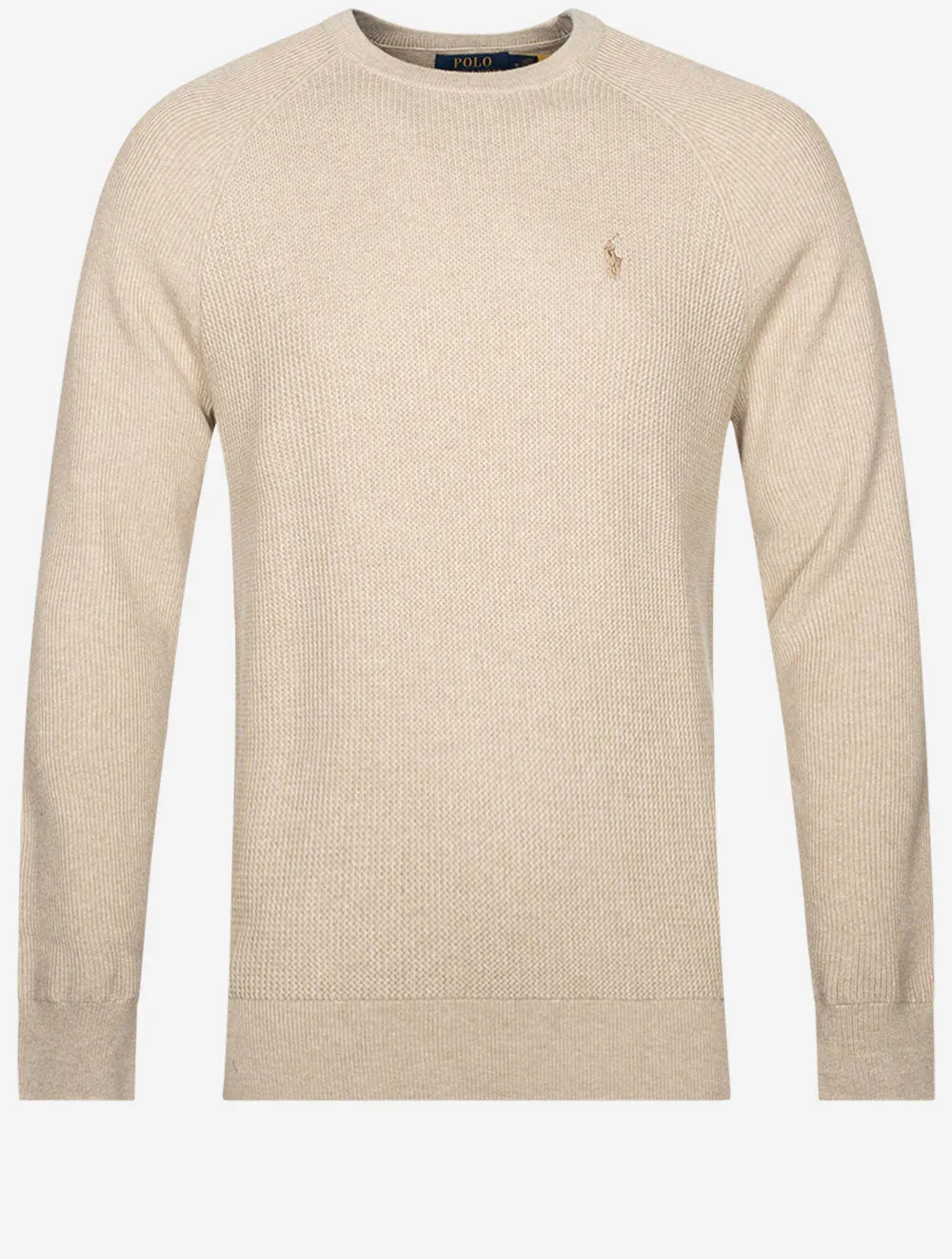 Textured Crewneck Jumper Khaki Tan