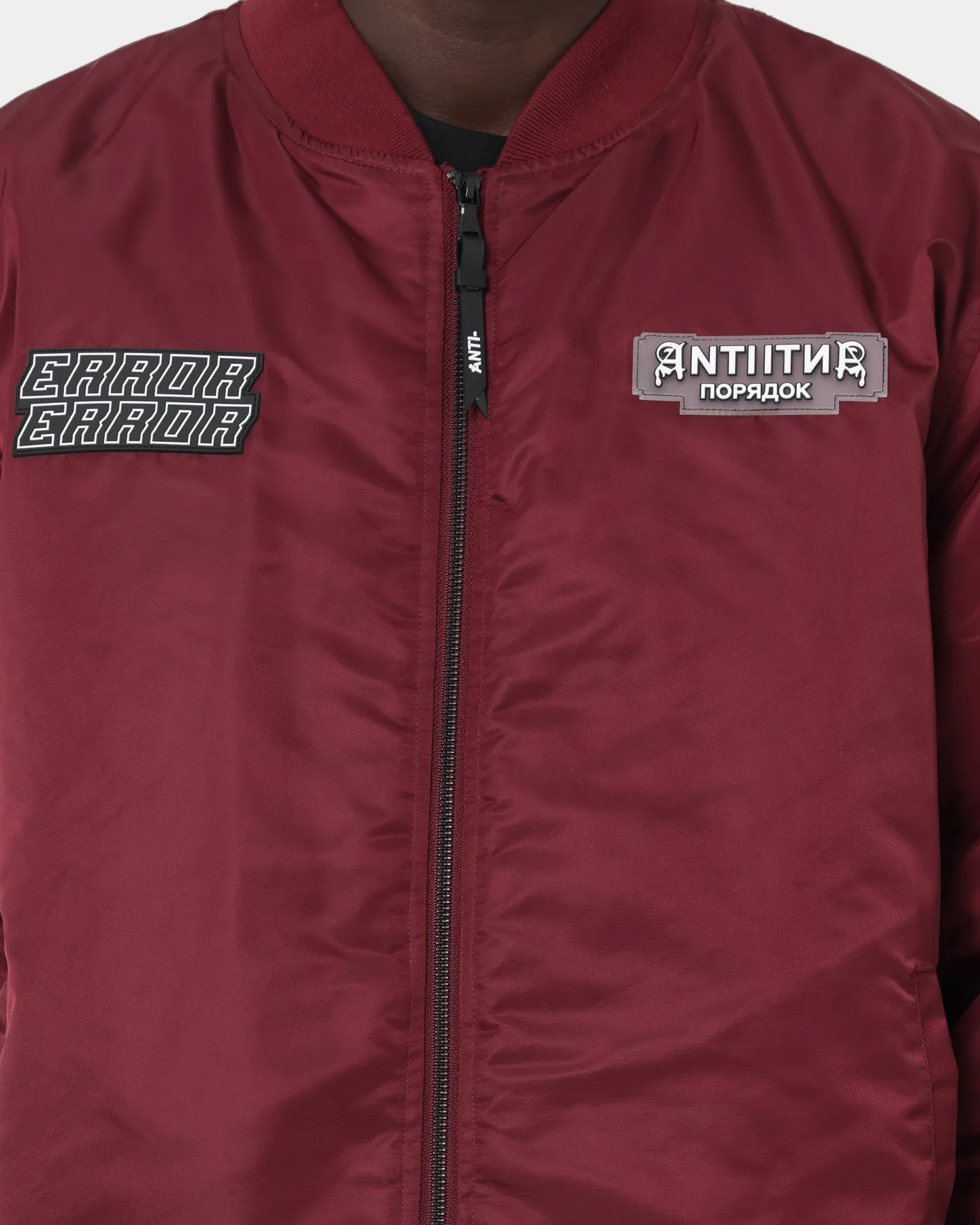 The Anti Order Oblivion Bomber Jacket Dark Burgundy