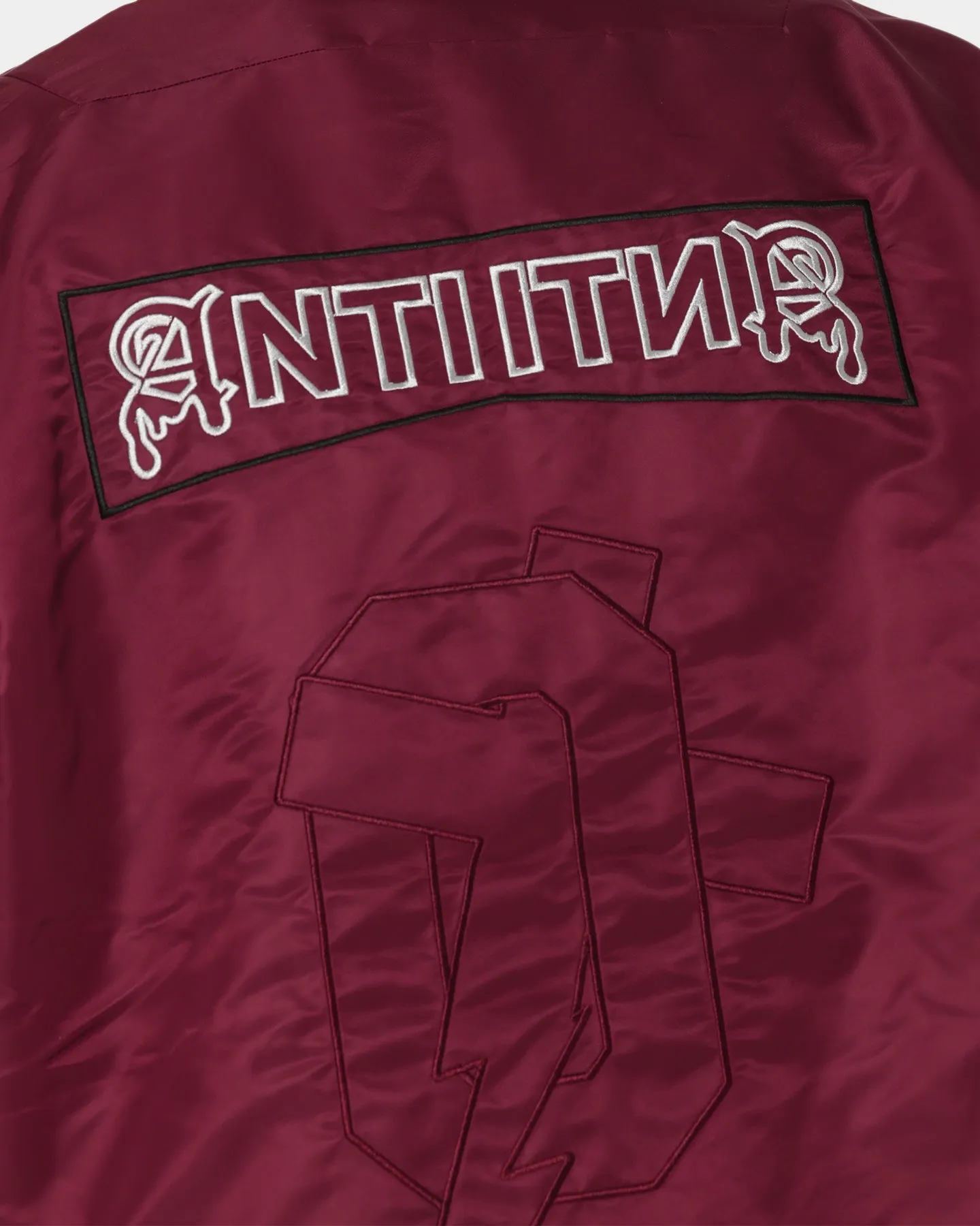 The Anti Order Oblivion Bomber Jacket Dark Burgundy