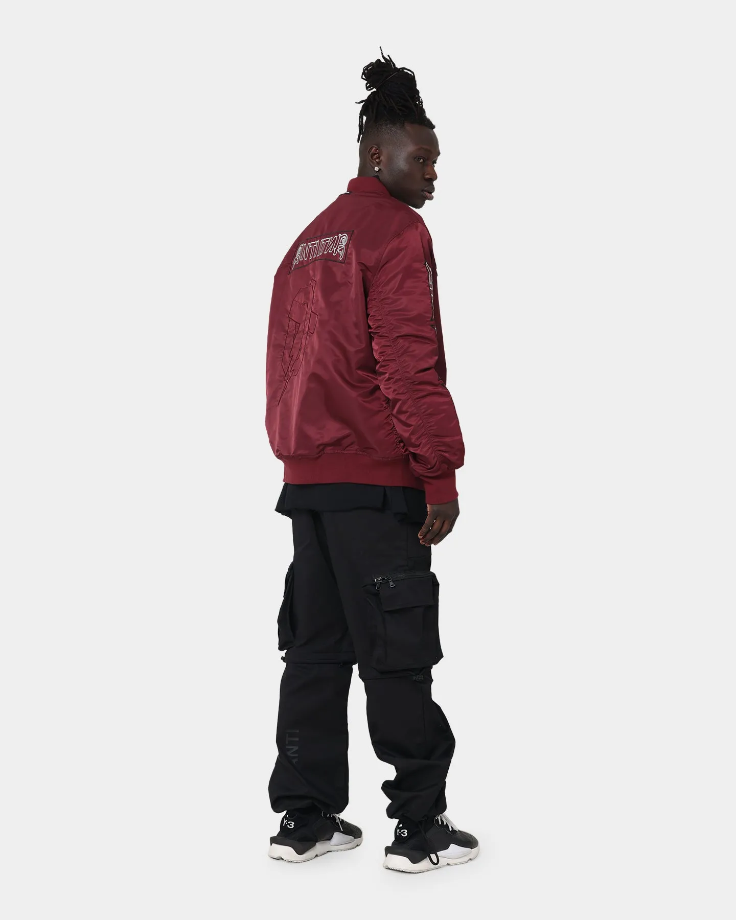 The Anti Order Oblivion Bomber Jacket Dark Burgundy