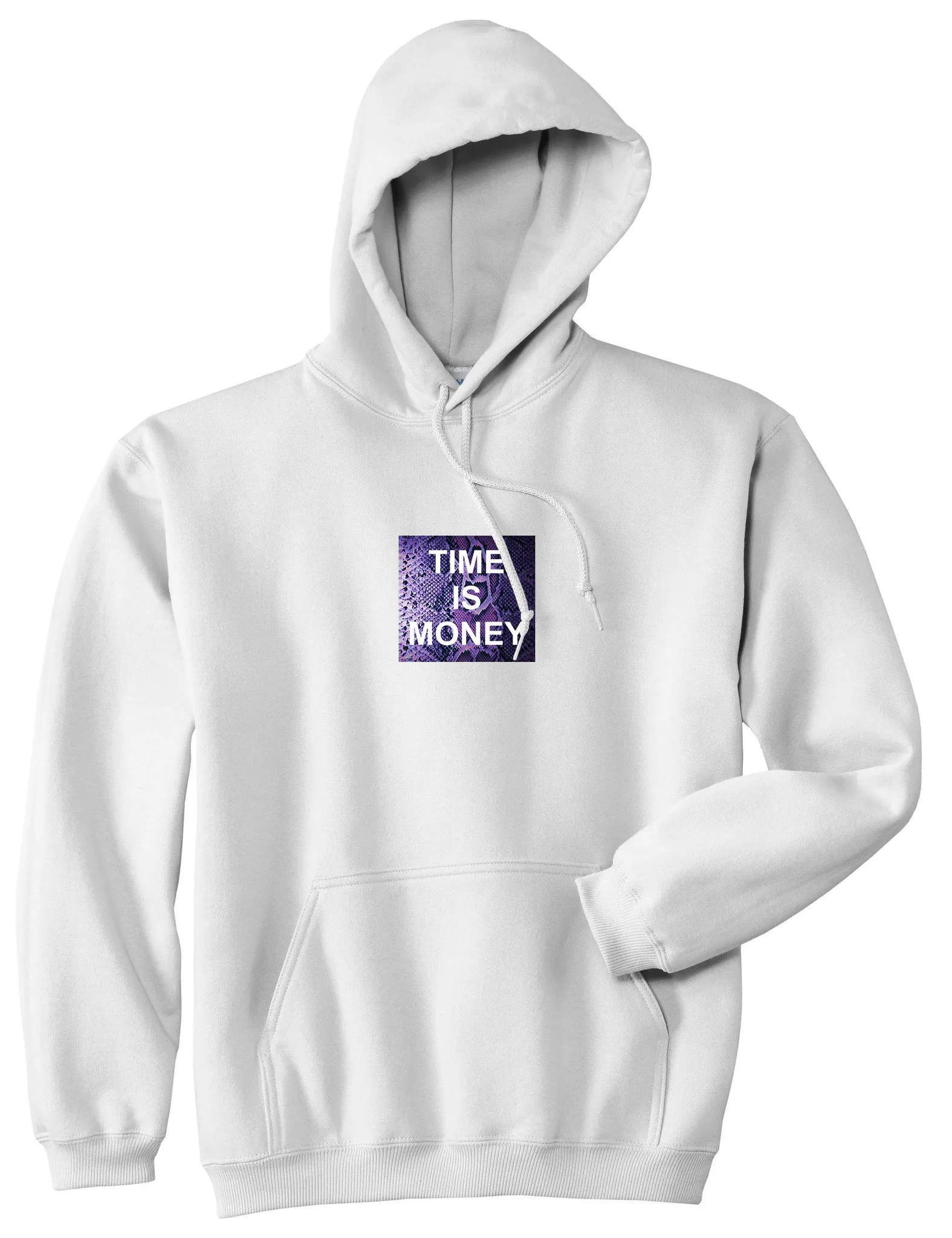 Time Is Money Snakesin Print Pullover Hoodie