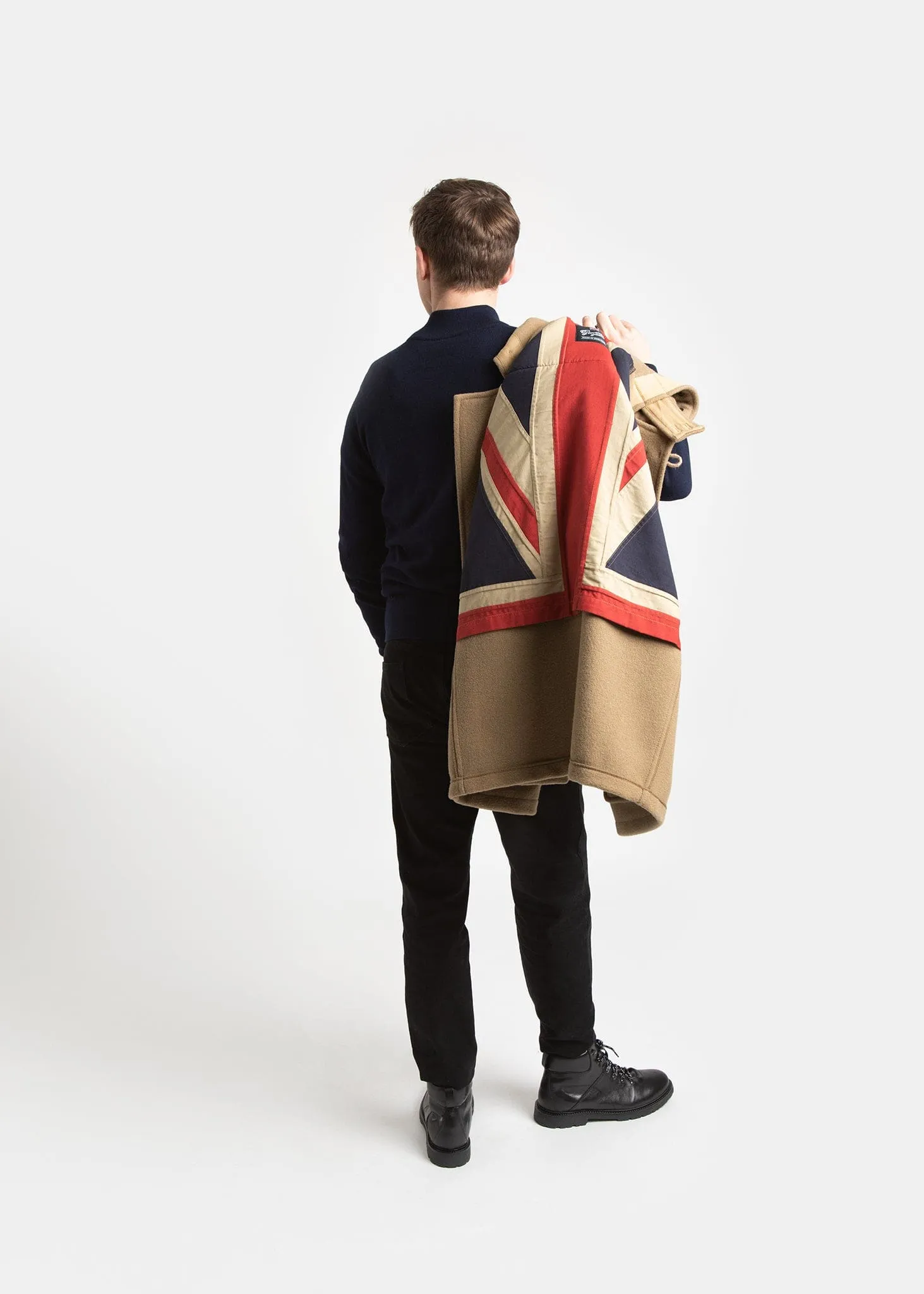 Union Jack Mid Monty Duffle Camel