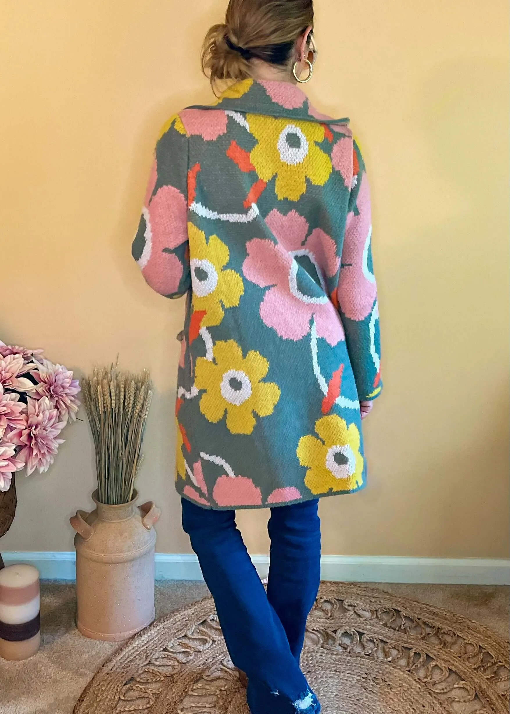 Vintage Blooms Oversized Cardicoat