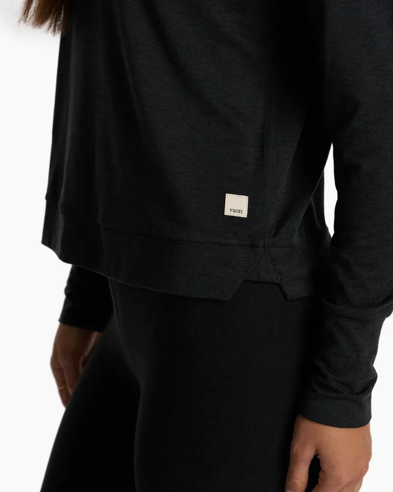 Vuori HALO ESSENTIAL HOODIE - BLACK HEATHER