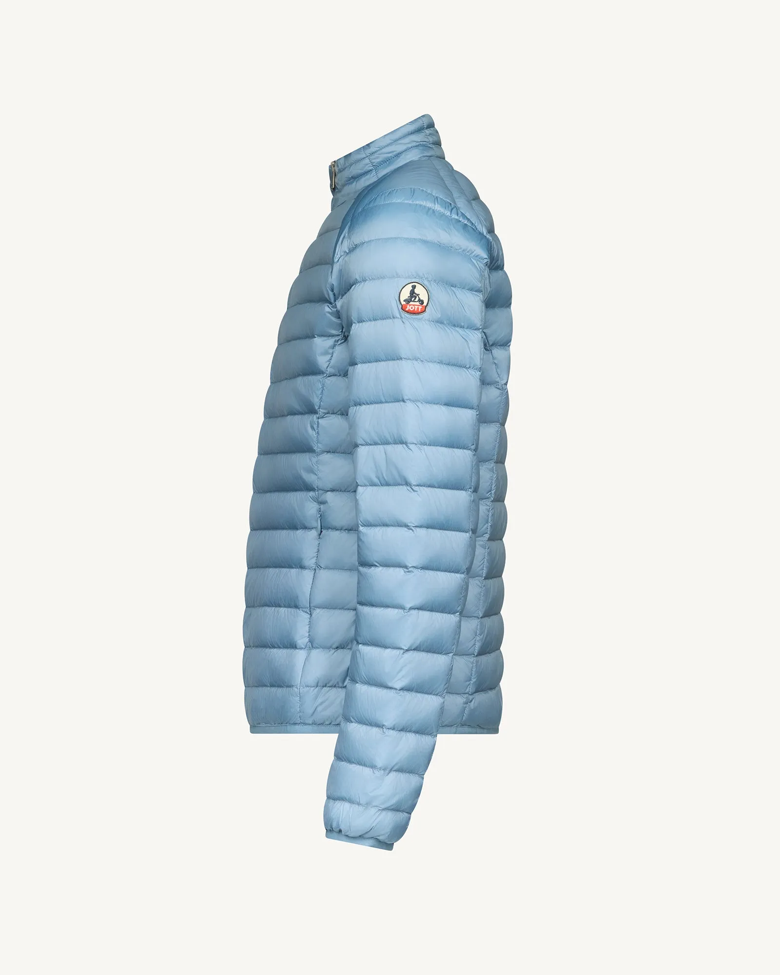 Washed blue Lightweight down jacket Mat