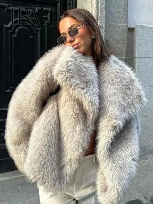 Winter Faux Fur Oversize short Coat