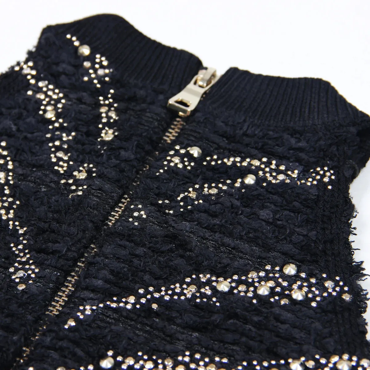 Women's Quality Knitted Hot Diamond Vest   Jacket   Skirt