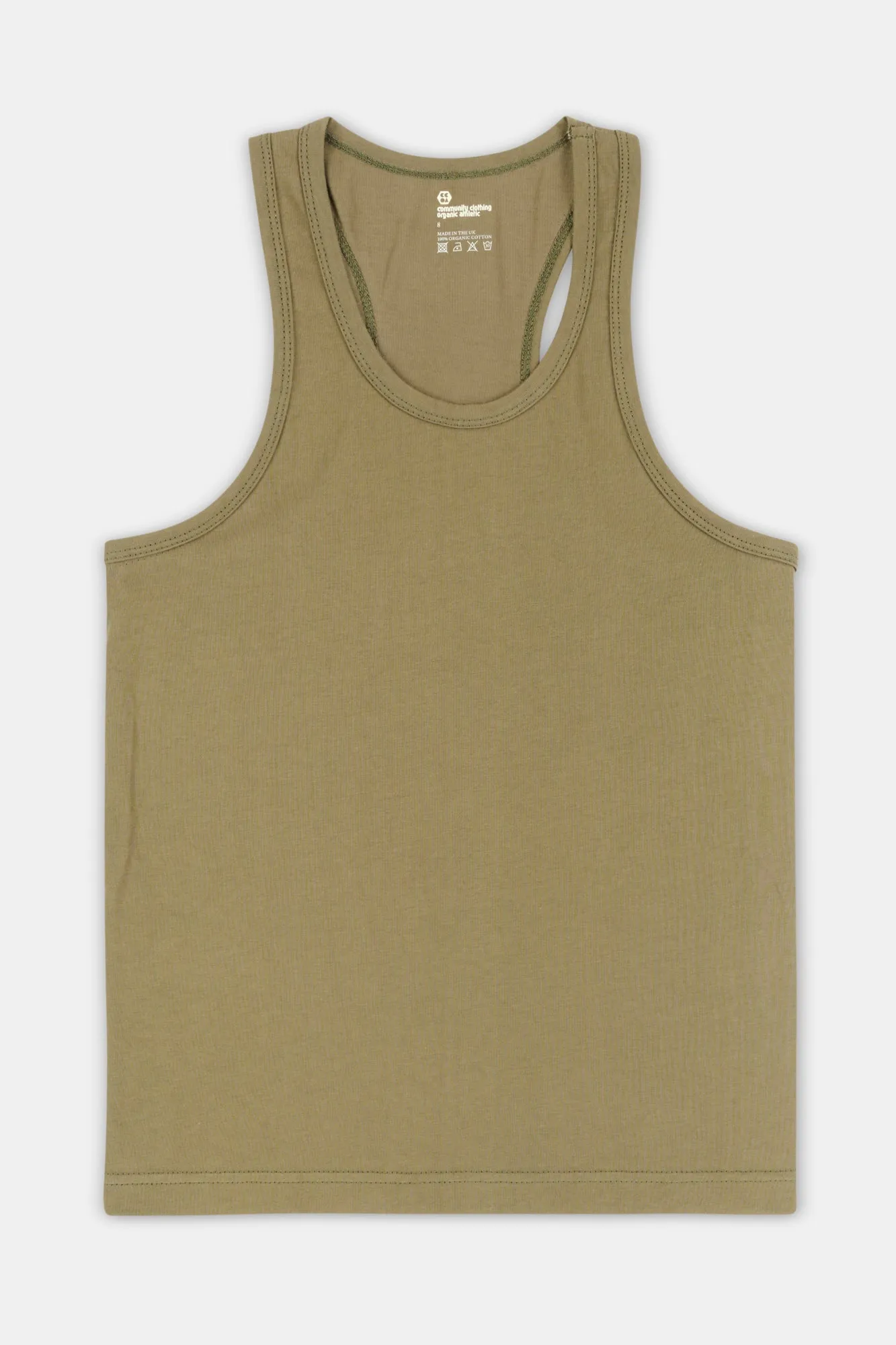 Women's Racer Back Vest Plastic Free - Olive