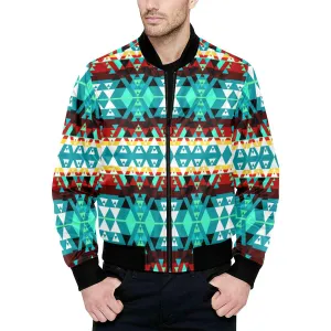 Writing on Stone Wheel Unisex Heavy Bomber Jacket with Quilted Lining