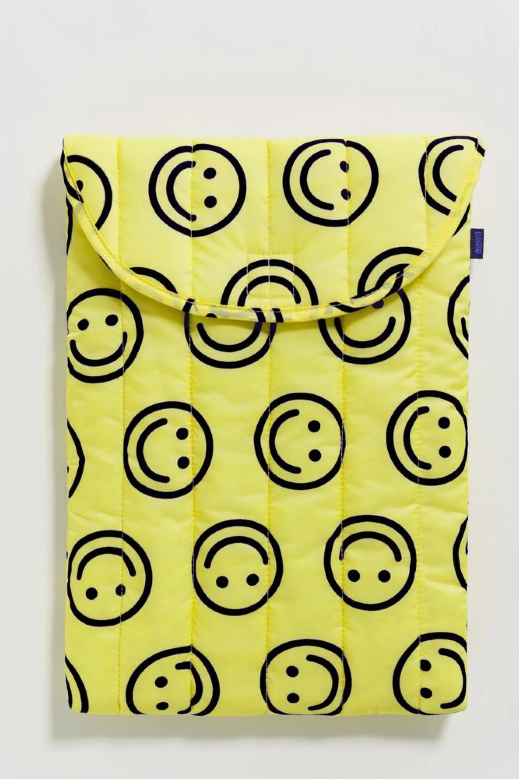 Yellow Happy Puffy Laptop Sleeve